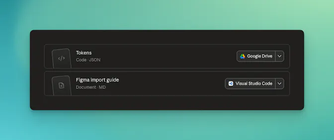 Figma tokens.json and import instructions